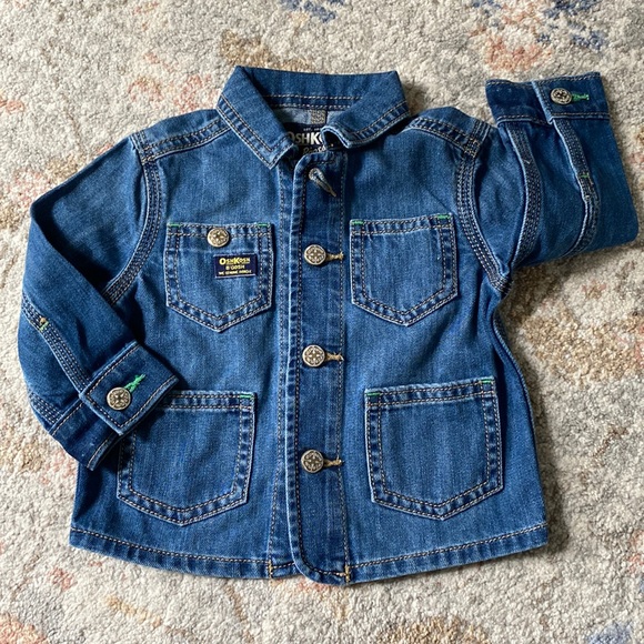 Vintage-Style Denim Chore Jacket - Picture 1 of 4
